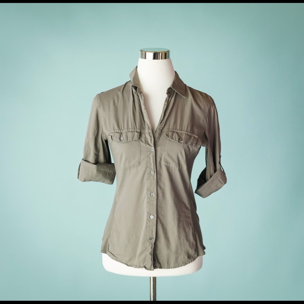 Standard James Perse M Brown Button Down Top